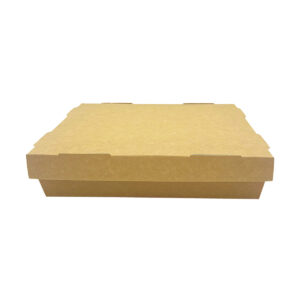 MPB Platter Box V2 with Base & Cover - Kraft (23cm x 22cm x 5.5cm)