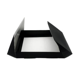 Reveal Set Box Base & Lid for Sushi & Food Display - Black (26cm x 20.5cm x 5.5cm)
