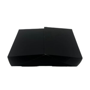 Reveal Set Box Base & Lid for Sushi & Food Display - Black (26cm x 20.5cm x 5.5cm)