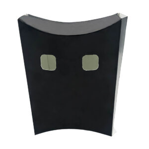 Closed Fry Box M – Black, 10×4×12 cm, Medium Size for Fries & Sides
