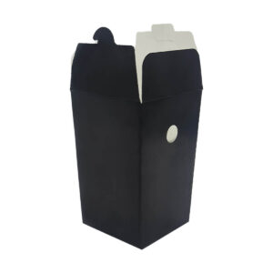 Black Snap Closed Box M – Black, 8.5×8.5×12.5 cm, Medium, appetizers and chips