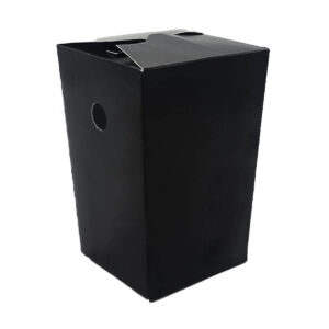Black Snap Closed Box for Appetizers & Chips - Black | Medium (8.5cm x 8.5cm x 12.5cm)
