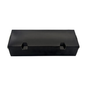 Black Flower Sandwich Box M – Black, 25.3×7.9×5.8 cm