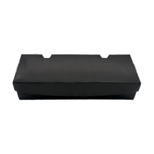 Black Flower Sandwich Box - Black | Medium (25.3cm x 7.9cm x 5.8cm)