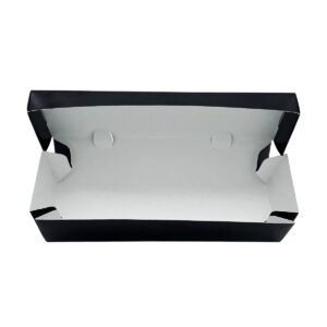 Black Flower Sandwich Box - Black | Medium (25.3cm x 7.9cm x 5.8cm)