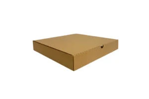 Brown Corrugated Pizza Box | B Flute, 3 Ply (32.5cm x 32.5cm x 5cm)