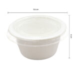 7585-2__Bagasse Sauce Cup with PET Lid 2oz (60ml)