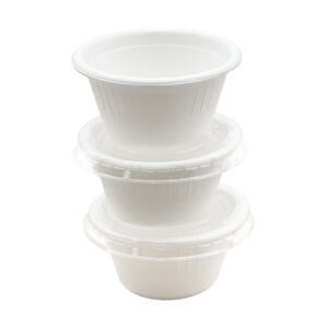 Bagasse Sauce Cup with PET Lid | 2oz (60ml)
