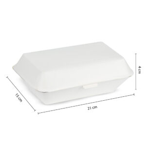 Combo Clam PE Coated , White, 21x15x4 cm