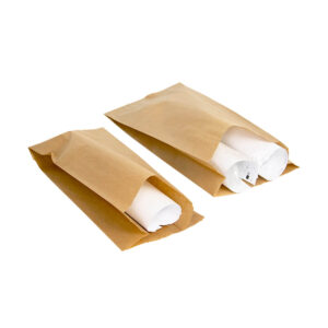 Customizable Flat Satchel Paper Bag - Brown | Eco-Friendly