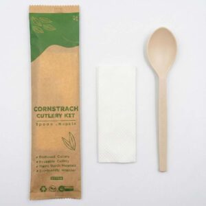Cutlery Set (2 in 1) | PSM Corn Starch | Brown | 17cm