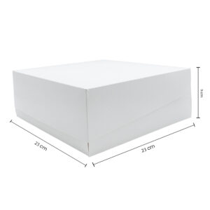 CAKE BOX 2PT 23x23x9 - WHITE