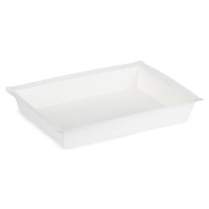 Disposable RECTANGULAR  PAPER TRAY WHITE JH-FA-800,650,1000,1200+PET LID
