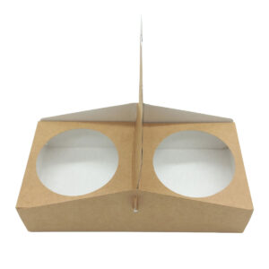 Coffee Cup Carrier LITE 2 CUPS | WHITE & KRAFT