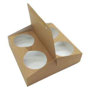 CUP CARRIER LITE| 4 CUPS | WHITE| KRAFT