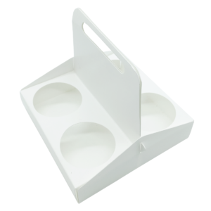 CUP CARRIER LITE| 4 CUPS | WHITE| KRAFT