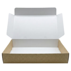 Multiuse carton Box White & Kraft 28-17.3-4.8 cm