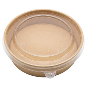 PAPER BOWL PE COATED 500,750,1000,1300 ml Kraft +pp lid